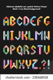 Abstract alphabet ( style 2 ), capital letters ( 10eps )