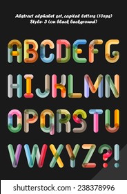 Abstract alphabet ( style 3 ), capital letters ( 10eps )