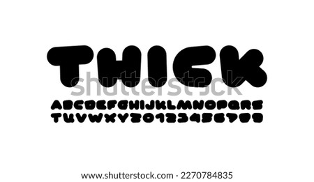 Abstract alphabet thick font, typography for your designs logo or brand name, vector illustration 10EPS