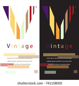 Abstract alphabet V logo, Decorative letter V logo, Colorful design of capital letter logo, Vector illustration