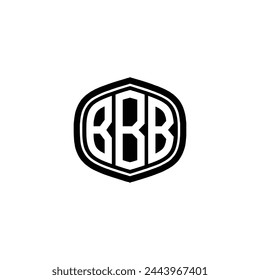 abstract alphabet word art black capital initial letter creative flat emblem modern icon circle simple shape trend brand logo design