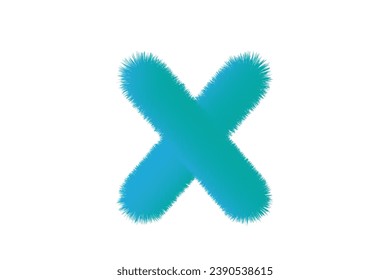 Abstract alphabet X with effect design illustration 