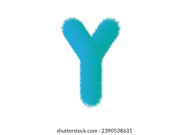 Abstract alphabet Y with effect design illustration 
