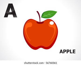 abstract alphabetical apple  vector illustration