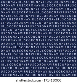 Abstract and alphabetical arts pattern of corona virus concept for background or textile design. 