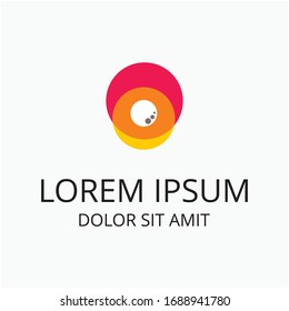 Abstract alphabetical o or doughnut logo concept for brand or marketing