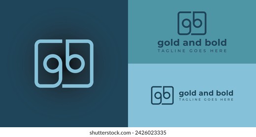 Alfabetos abstractos BG y GB, B o G abstracto letra marca monograma vector logo plantilla presentado con múltiples colores de fondo. El logotipo es adecuado para una empresa de negocios logo diseño inspiración