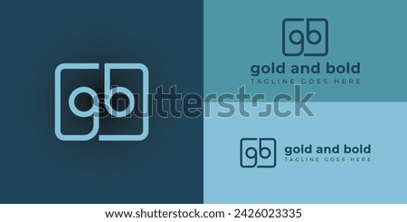 Abstract alphabets BG and GB, B or G abstract letter mark monogram vector logo template presented with multiple background colors. The logo is suitable for a business company logo design inspiration