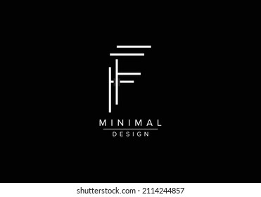 Abstract Alphabets Letters FF or F F Logo