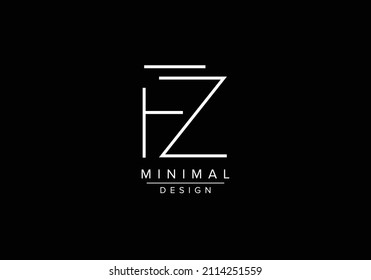 Abstract Alphabets Letters FZ or ZF Logo