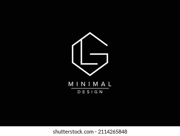 Abstract Alphabets Letters GL or LG Logo