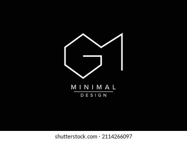 Abstract Alphabets Letters GM or MG Logo