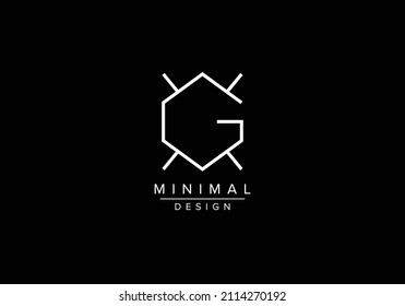 Abstract Alphabets Letters GX or XG Logo