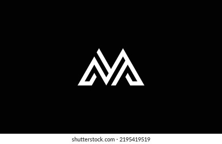 Abstract Alphabets Letters AM or MA Logo