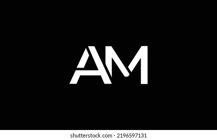  Abstract Alphabets Letters AM or MA Logo 