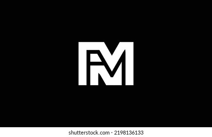  Abstract Alphabets Letters AM or MA Logo 