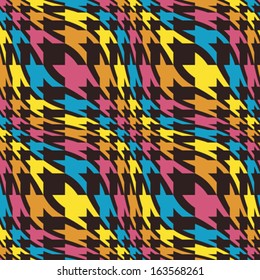 Abstract altered hounds tooth seamless pattern. Vector.