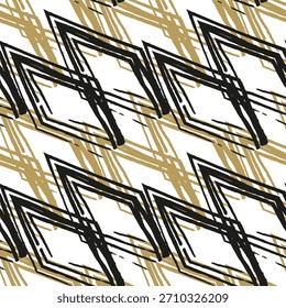 Abstraktes, verändertes, gestreiftes, geometrisches, nahtloses Muster.