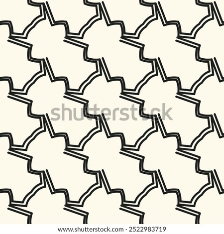 Abstract altered striped textured geometric seamless pattern.