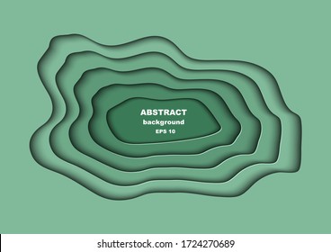 Abstract amazon color background design in modern paper cut style