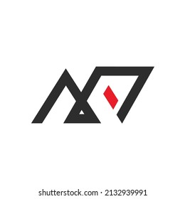abstract AMD Letter icon vector concept design template  
