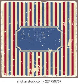 Abstract american background striped ripped paper. Vector illustration.