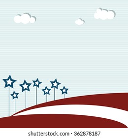 Abstract American Flag Background
