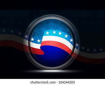 Abstract American Flag background highlighted with glossy abstract frame for 4th July American Independence Day and other occasions. EPS 10.