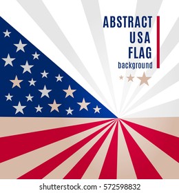 Abstract american flag background with place for your text. Vector illustration