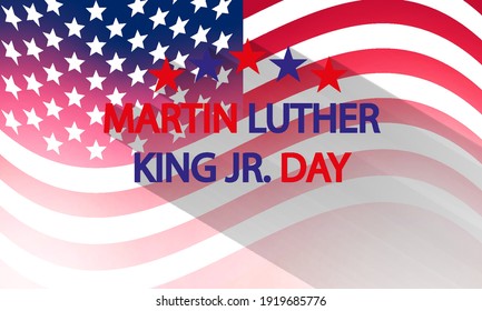 Abstract american flag for Martin Luther King Day, art video illustration.