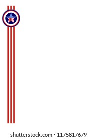 Abstract American flag ribbon frame with blank space for your design.