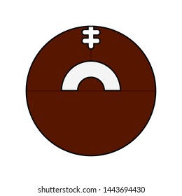 abstract american football object on a white background