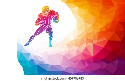 Abstract american football player