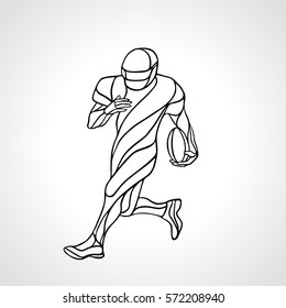 Abstract american football player