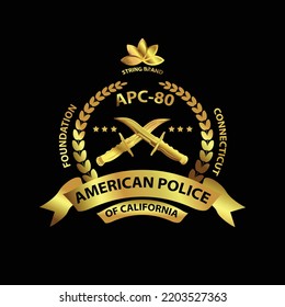 Abstract american polish logo design template