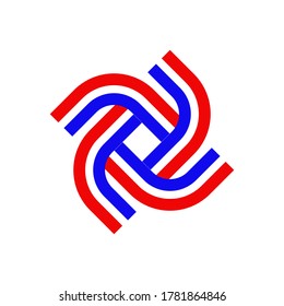 Abstract American Star Logo Two line