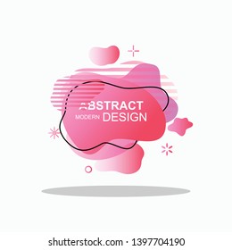 abstract amoeba bagde liquid with colorfull gradient color fluid for bagde and label