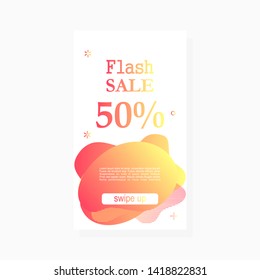abstract amoeba flash sale liquid background  moblie phone with fluid colorfull gradient