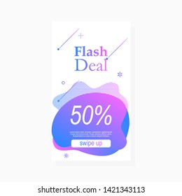 abstract amoeba flash sale liquid background  moblie phone with fluid colorfull gradient
