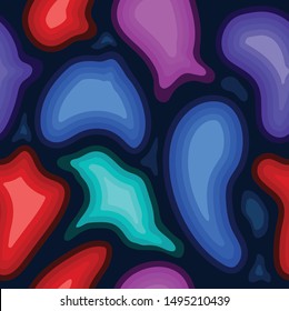 Abstract amoeba seamless pattern to be used for fashion, art, wallpaper and so forth