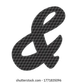 Abstract Ampersand Mark Vector Illustration. Ampersand Mark Isolated On White Background.