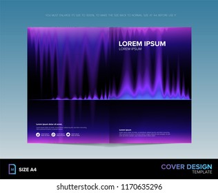 Abstract Amplitude Pattern Book Cover Design