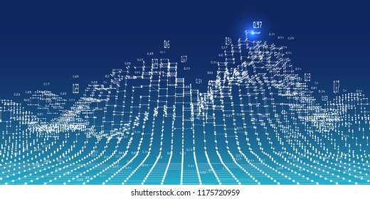 

Abstract analysis infographics background. Big data. 3d diagram analysis algorithms. Vector Illustration.