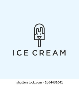 abstract analyst logo. ice cream icon