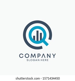 Abstract analytic logotype for business company. financial. medical - vector