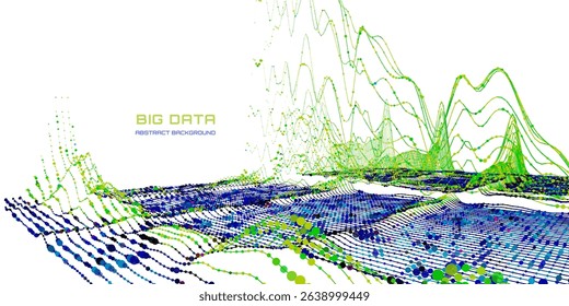 Abstract analytical background with graph of color lines connecting points chart analyze  on  white. Quantum cryptography concept.  Banner for business, science and technology. Data chart. Big data.