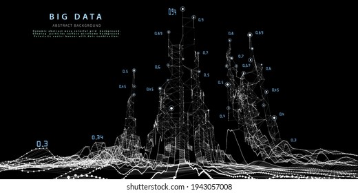 Abstract analytical background with polygonal grid  analyze  data.  Analytics algorithms data. Big data. Quantum cryptography concept. Data chart.  Banner for business, science and technology.
