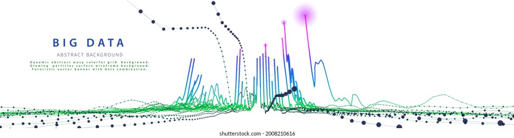 Abstract analytical background with polygonal lines  analyze.  Analytics algorithms data. Big data. Data chart. Quantum cryptography concept. Data chart.  Banner for business, science and technology. 