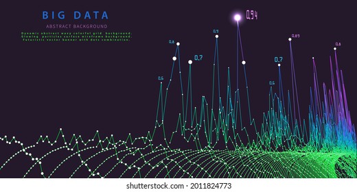 Abstract analytical background with polygonal lines analyze and data.  Analytics algorithms data. Big data. Quantum cryptography concept. Data chart.  Banner for business, science and technology. 