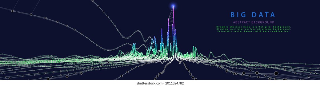 Abstract analytical background with polygonal lines analyze.  Analytics algorithms data. Big data. Quantum cryptography concept. Data chart.  Banner for business, science and technology. 